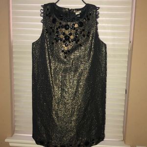 Black & gold fancy dress.